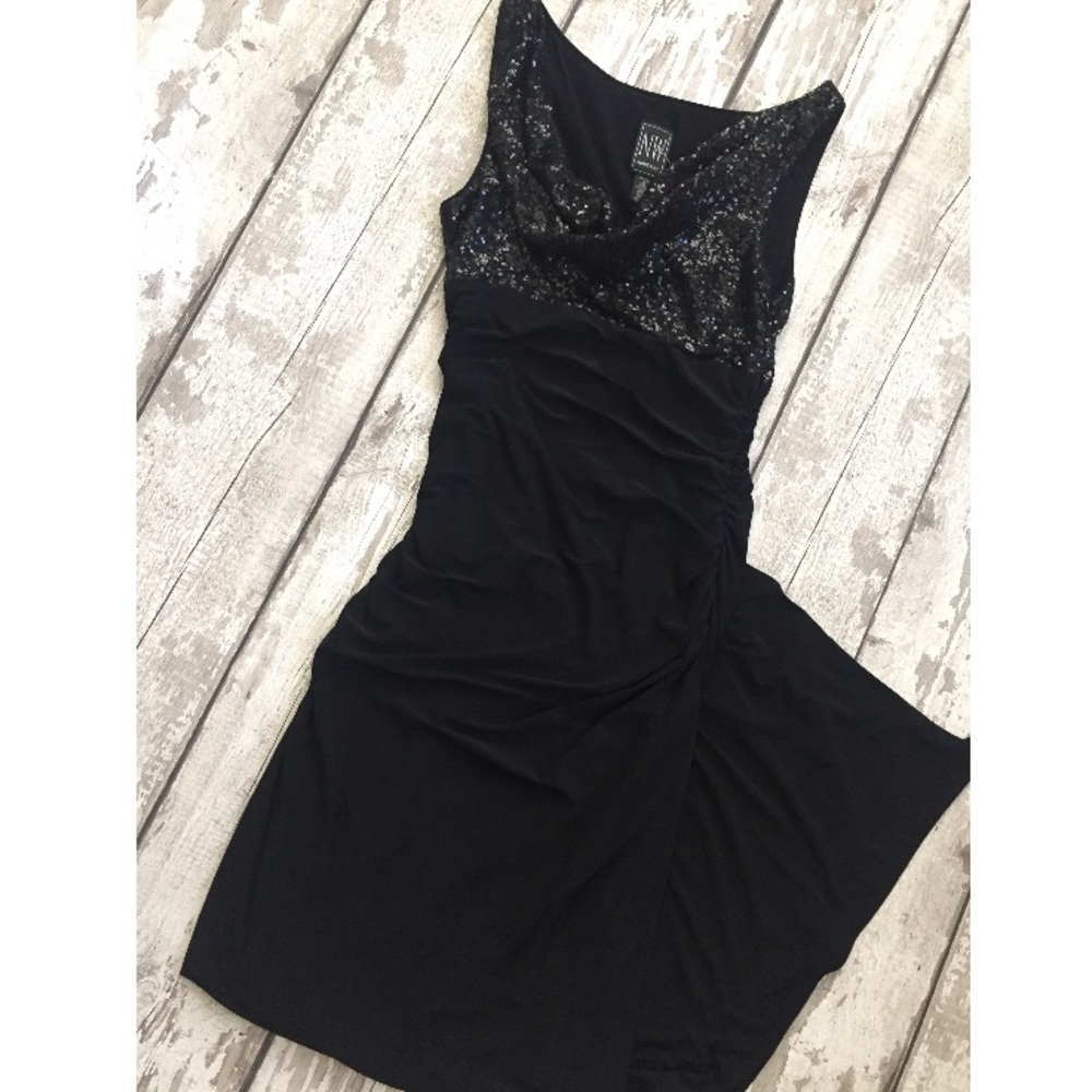 Nightway Black Floor Length Gown